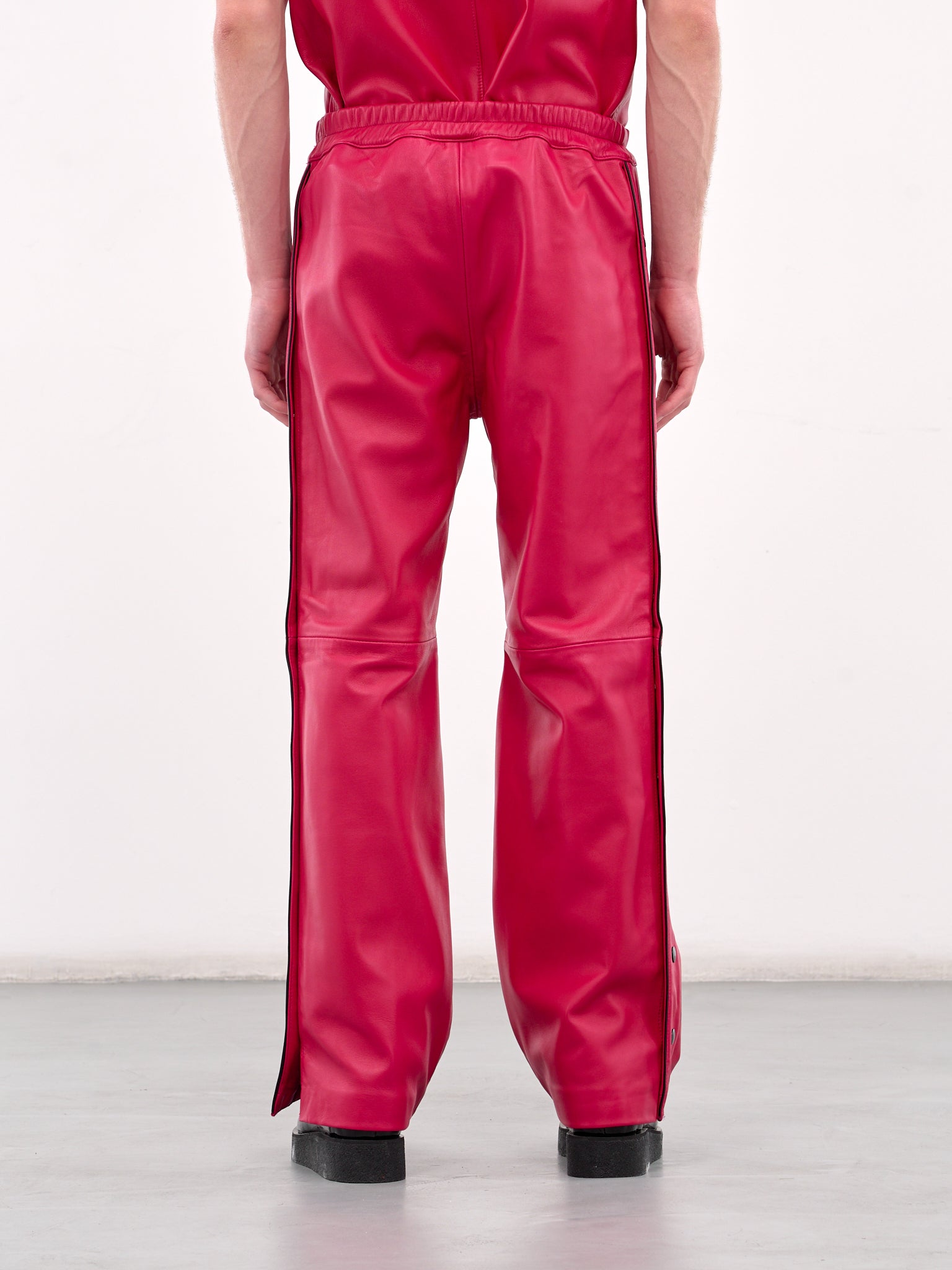 Leather Warm-Up Pants (PT37L-IN04-FUSCHIA)