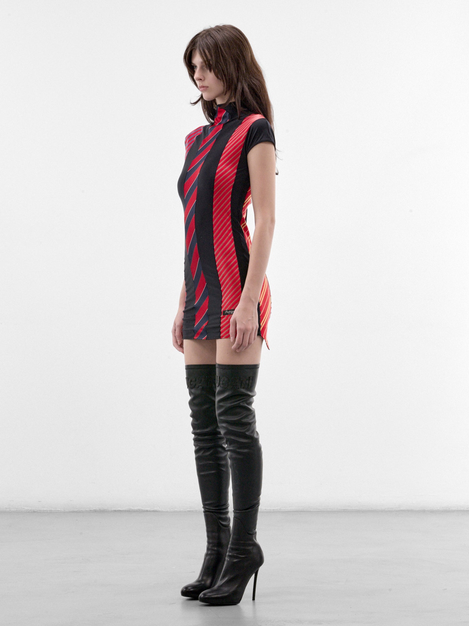 Multicolor Tie Mini Dress (PT99DR02WMMT-MULTI)