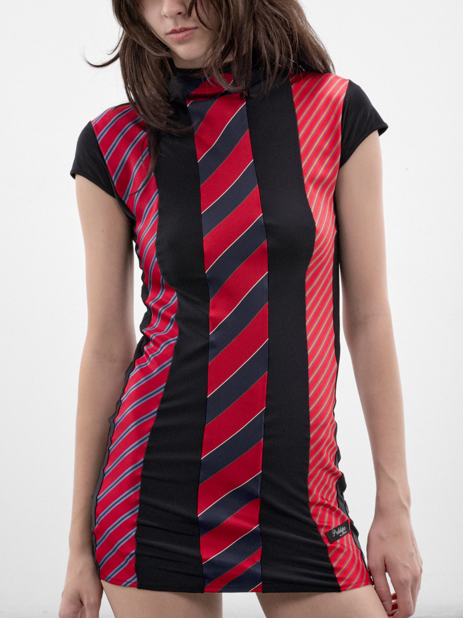 Multicolor Tie Mini Dress (PT99DR02WMMT-MULTI)