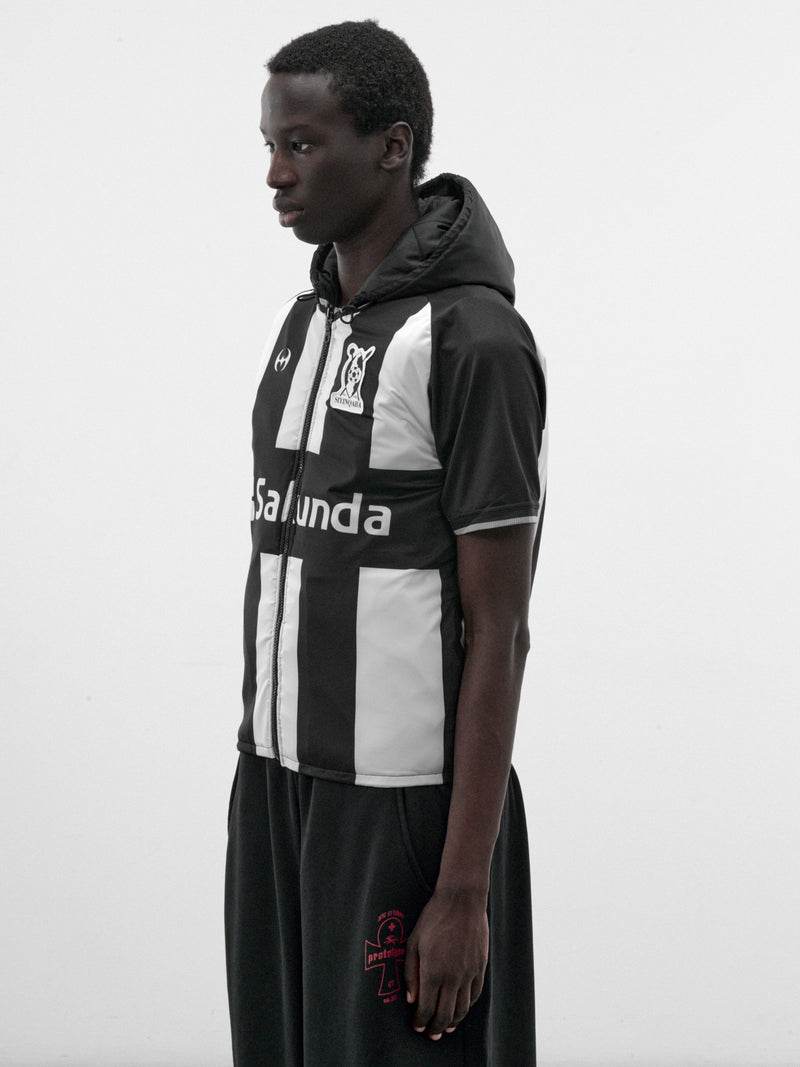 Black Deconstructed Hooded Football Top (PT99OT16USBK-BLACK)