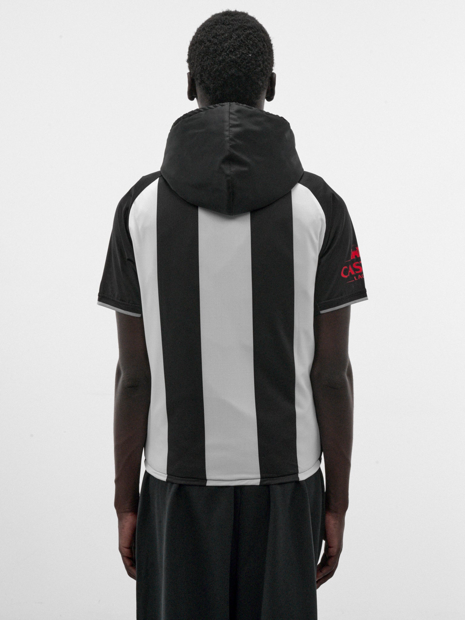 Black Deconstructed Hooded Football Top (PT99OT16USBK-BLACK)