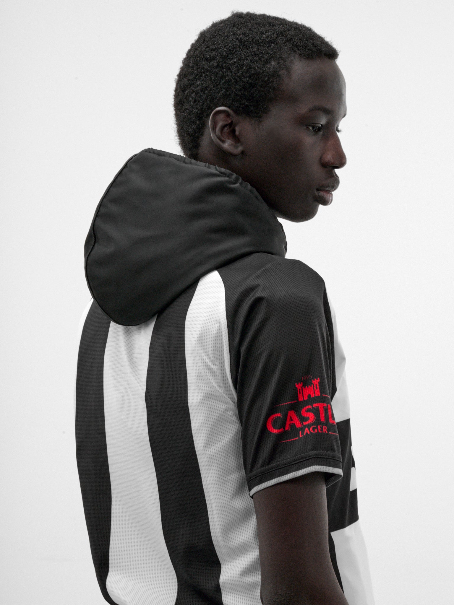 Black Deconstructed Hooded Football Top (PT99OT16USBK-BLACK)