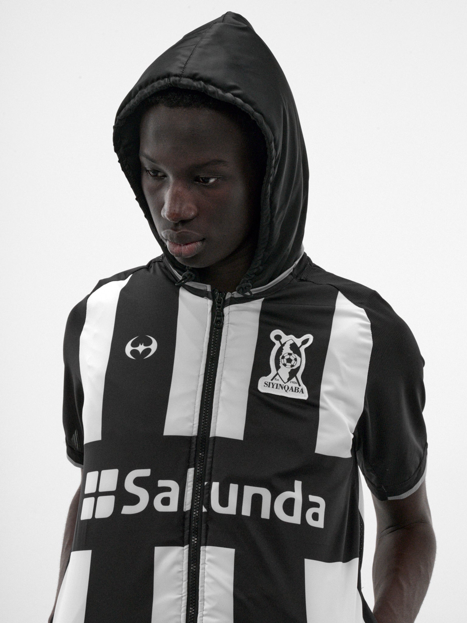 Black Deconstructed Hooded Football Top (PT99OT16USBK-BLACK)