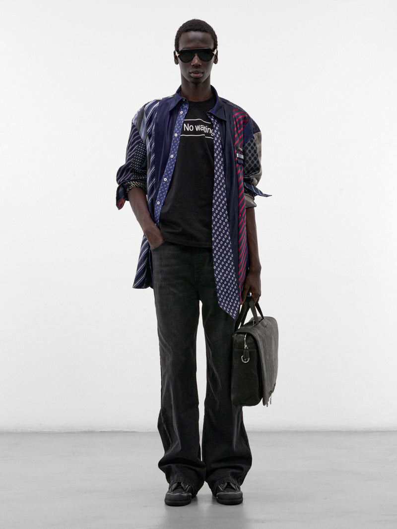 Deconstructed Vintage Tie Shirt (PT99SH01USMT-MULTI)