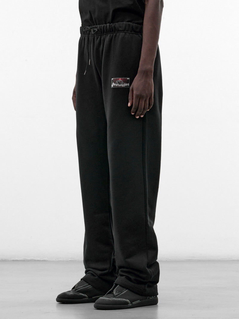 Black Cotton Logo Sweatpants (PT99PA15USBK-BLACK)