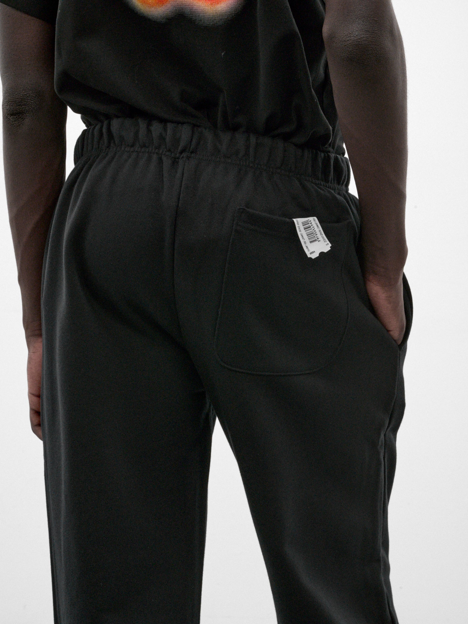 Black Cotton Logo Sweatpants (PT99PA15USBK-BLACK)