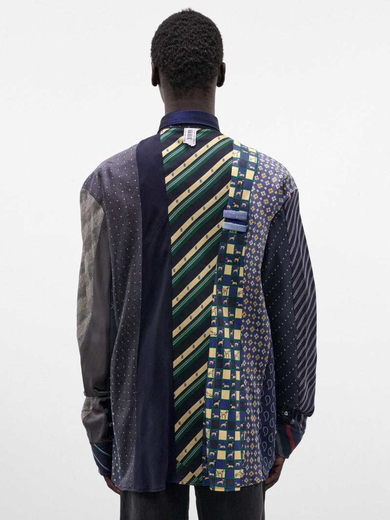 Deconstructed Vintage Tie Shirt (PT99SH01USMT-MULTI)