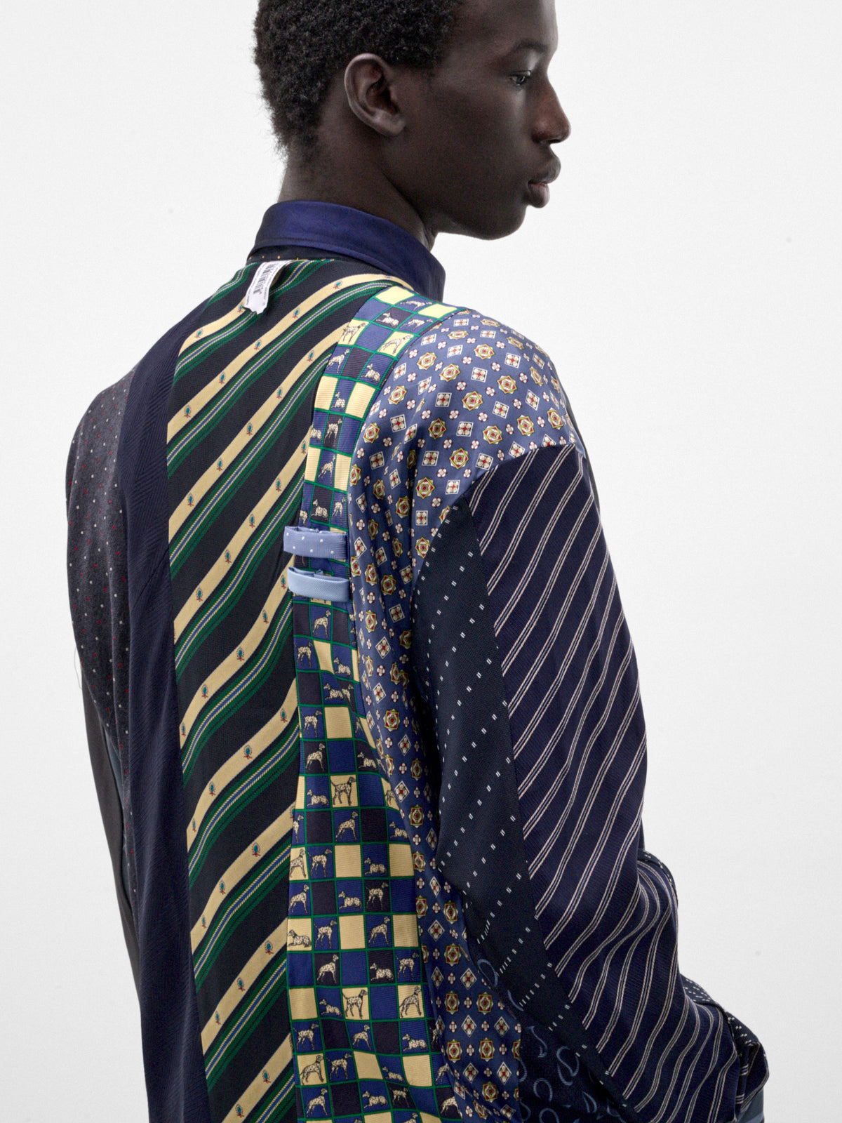 Deconstructed Vintage Tie Shirt (PT99SH01USMT-MULTI)