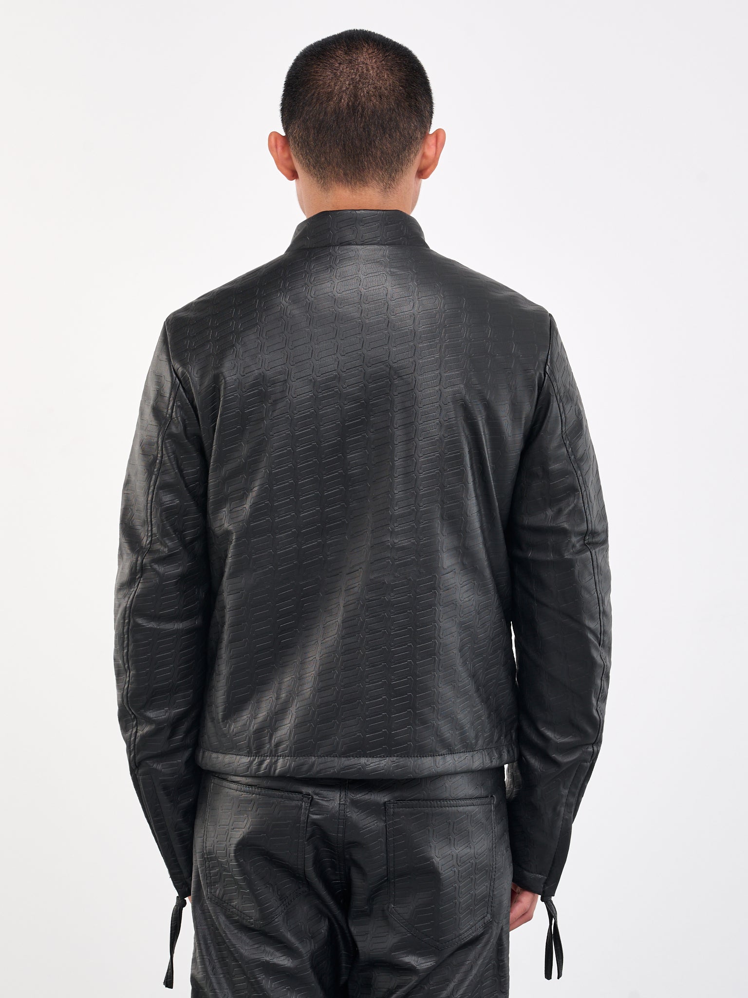 Tire Embossed Rider Jacket (PU-JK09-BLACK)