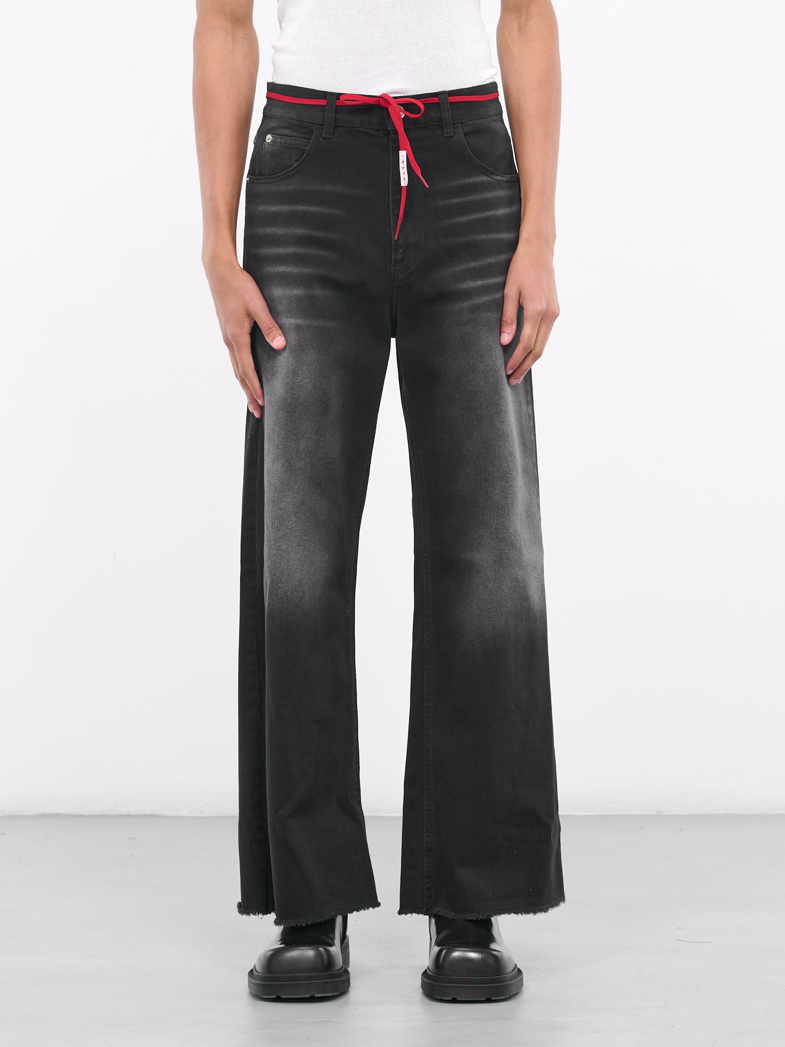 Faded Denim Pants (PUJU00190-USCV87-ODN99-BLACK)