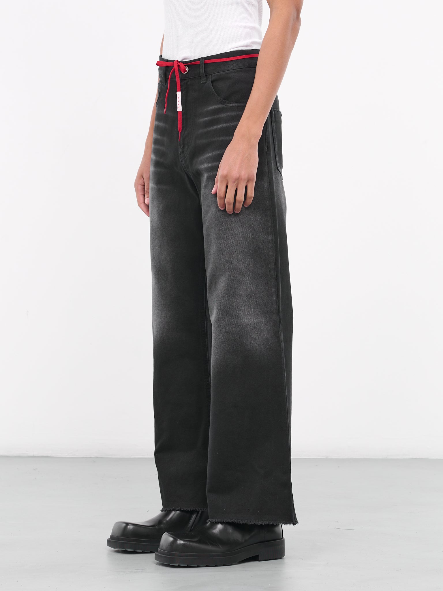 Faded Denim Pants (PUJU00190-USCV87-ODN99-BLACK)