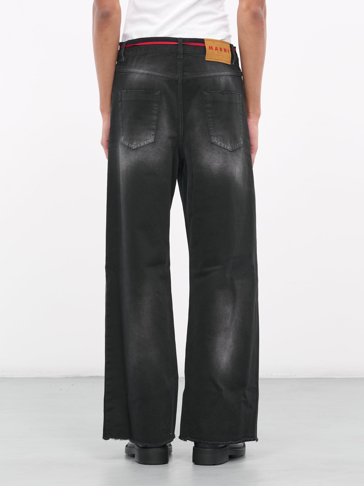 Faded Denim Pants (PUJU00190-USCV87-ODN99-BLACK)