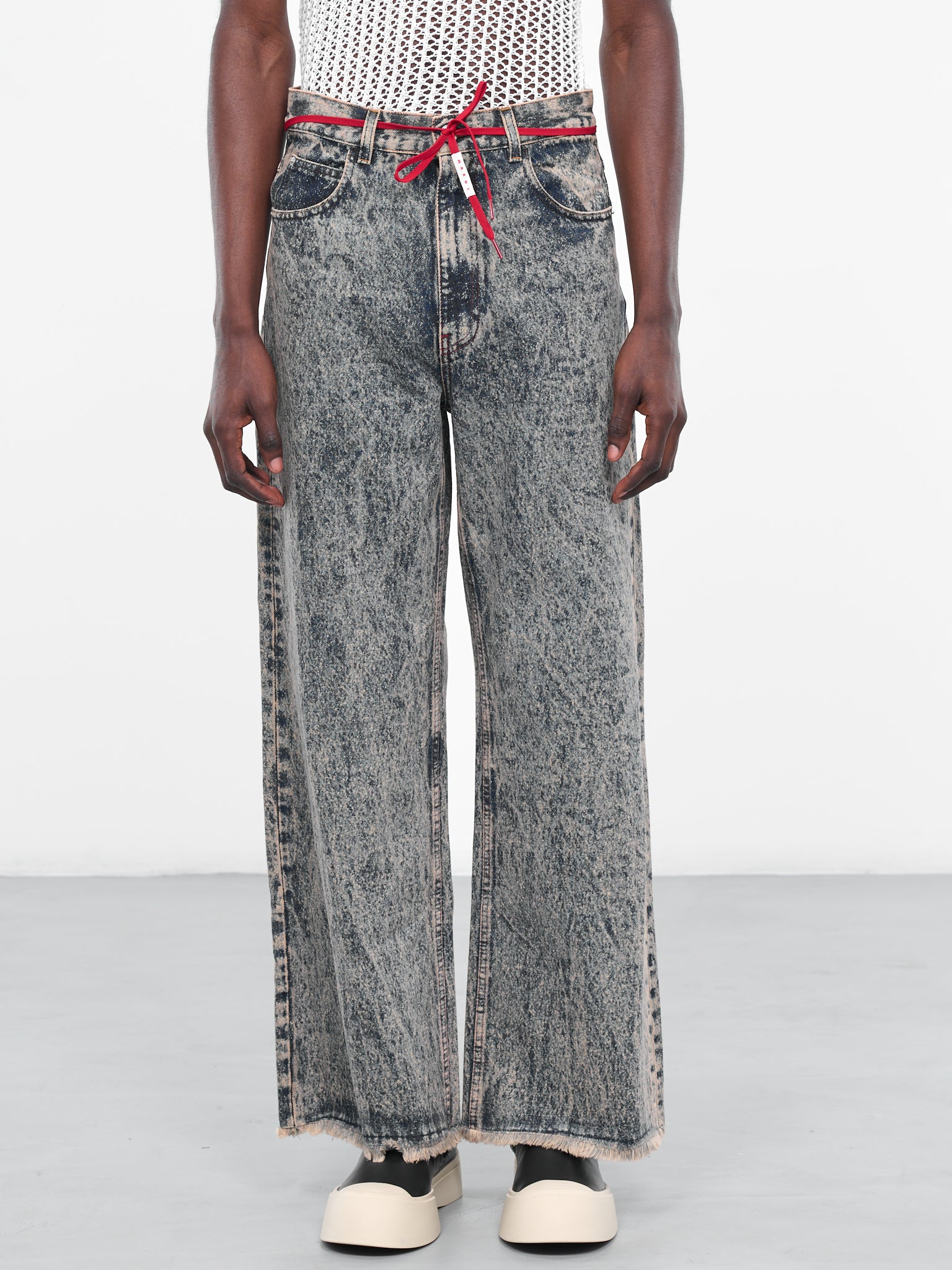 Marble-Dyed Denim Pants (PUJU0019A0-USCV35-MMC13-BLUE)