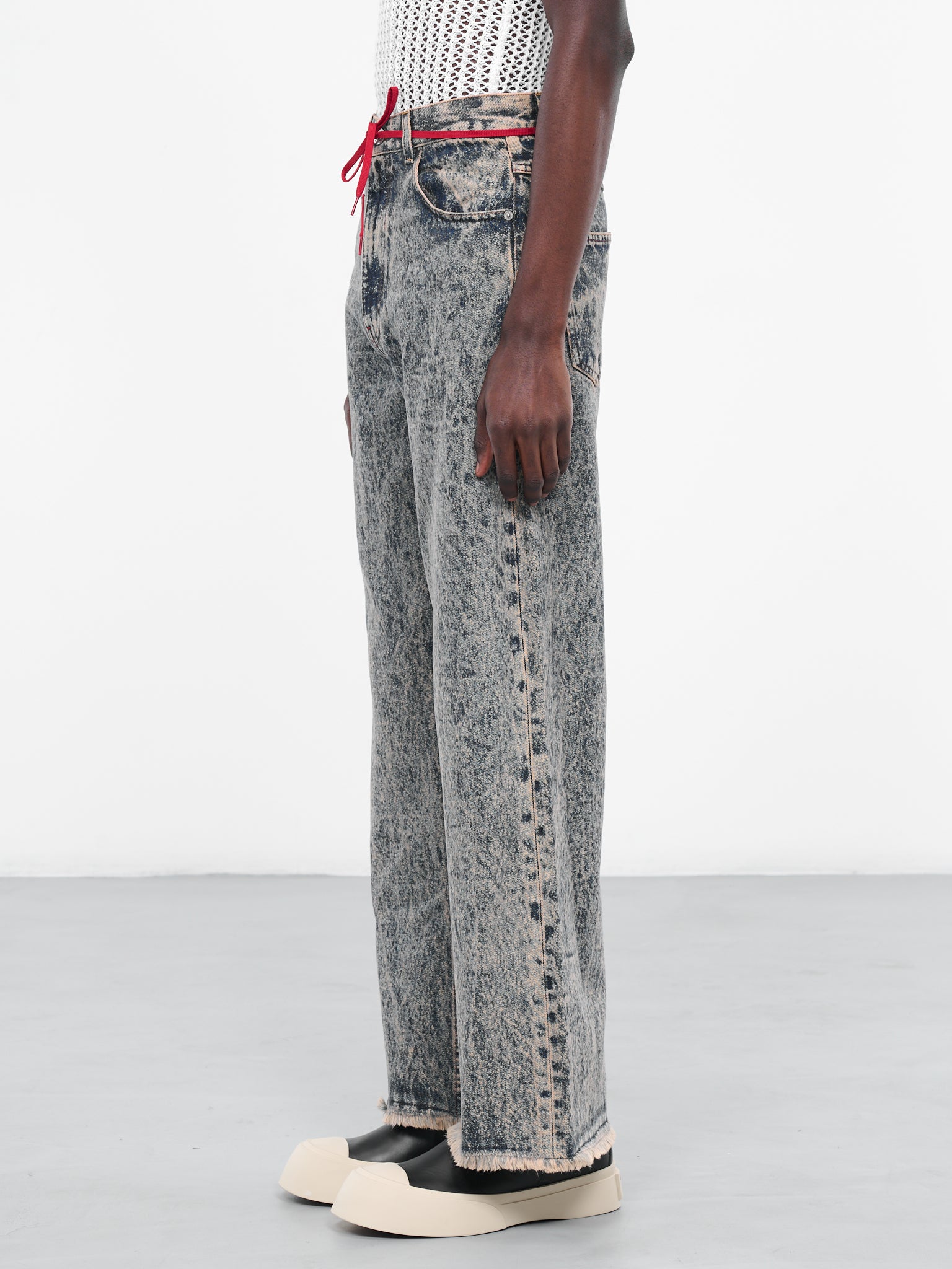 Marble-Dyed Denim Pants (PUJU0019A0-USCV35-MMC13-BLUE)