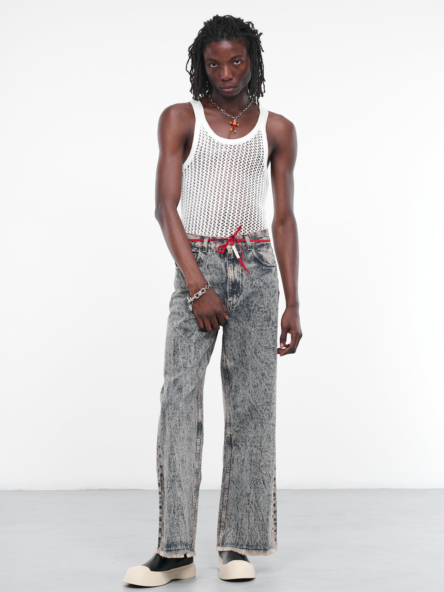Marble-Dyed Denim Pants (PUJU0019A0-USCV35-MMC13-BLUE)