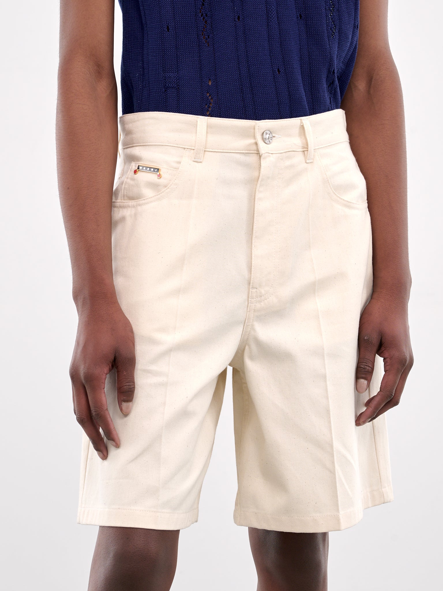 Denim Shorts (PUJU0109A0-UTC476-OFFWHITE)