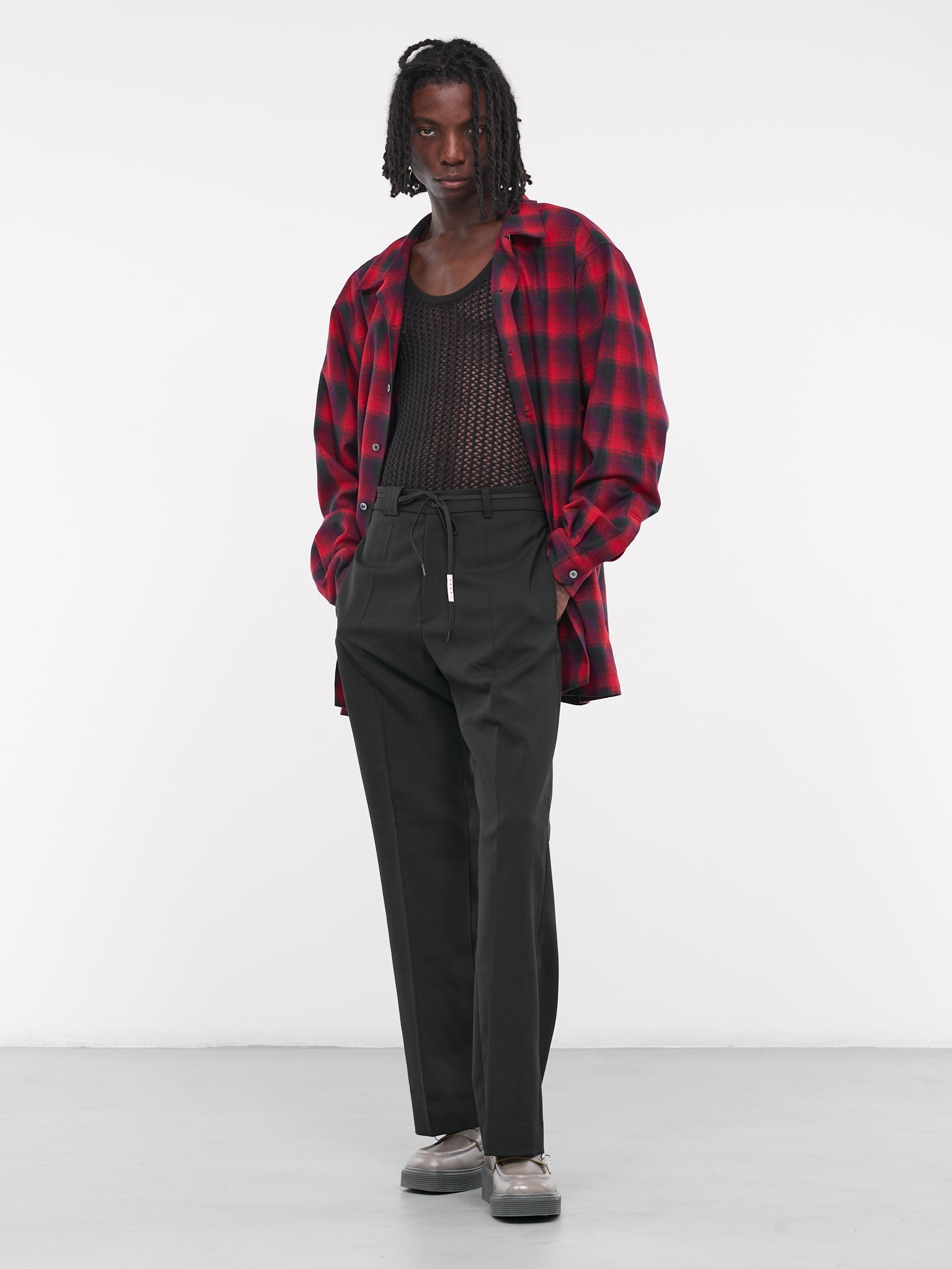 Tropical Wool Trousers (PUMU0214U0-TW839-00N99-BLACK)