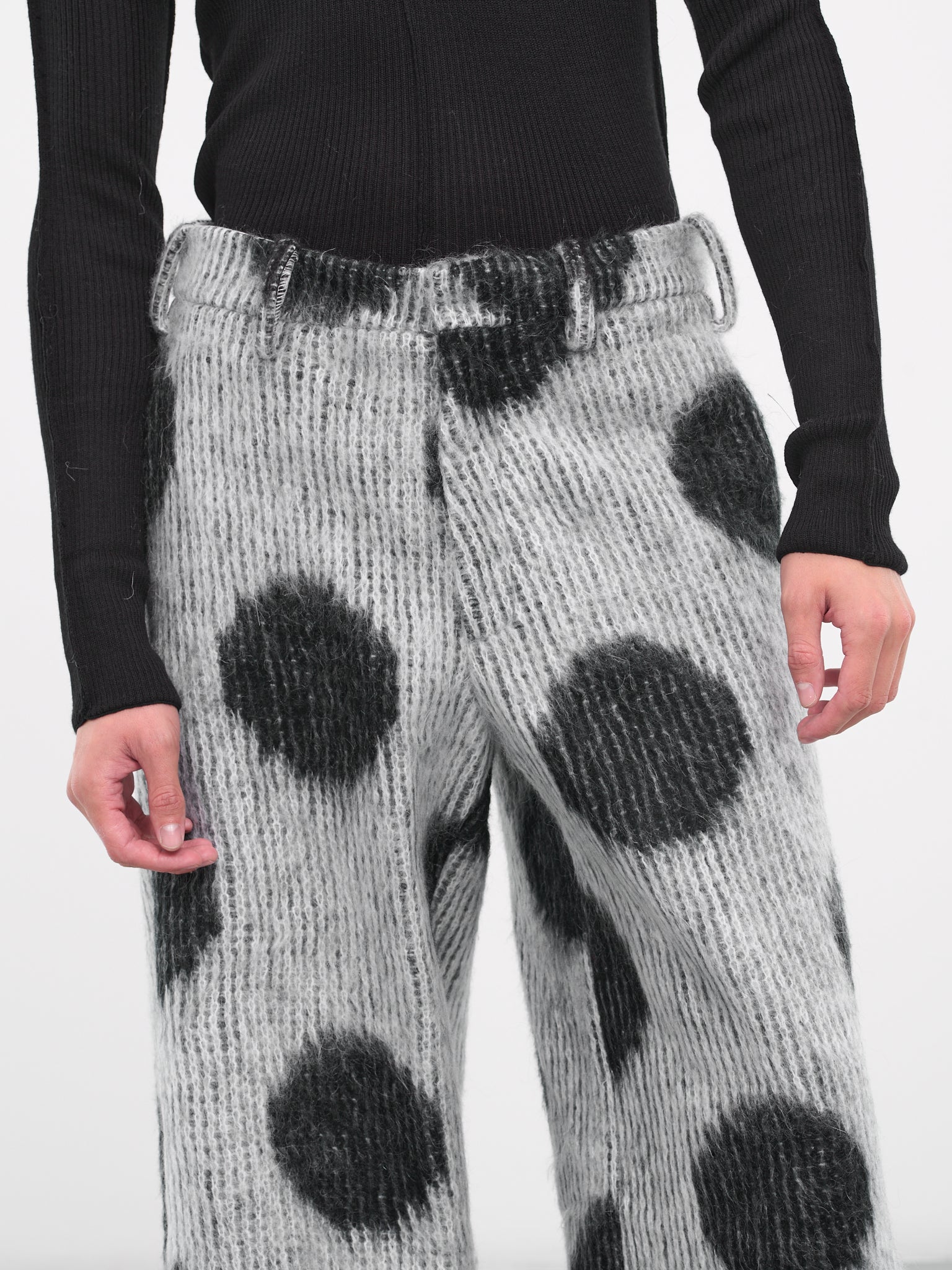 Polka Dot Mohair Trousers (PUMU0238L7-USPM03-JQW01-WHITE)