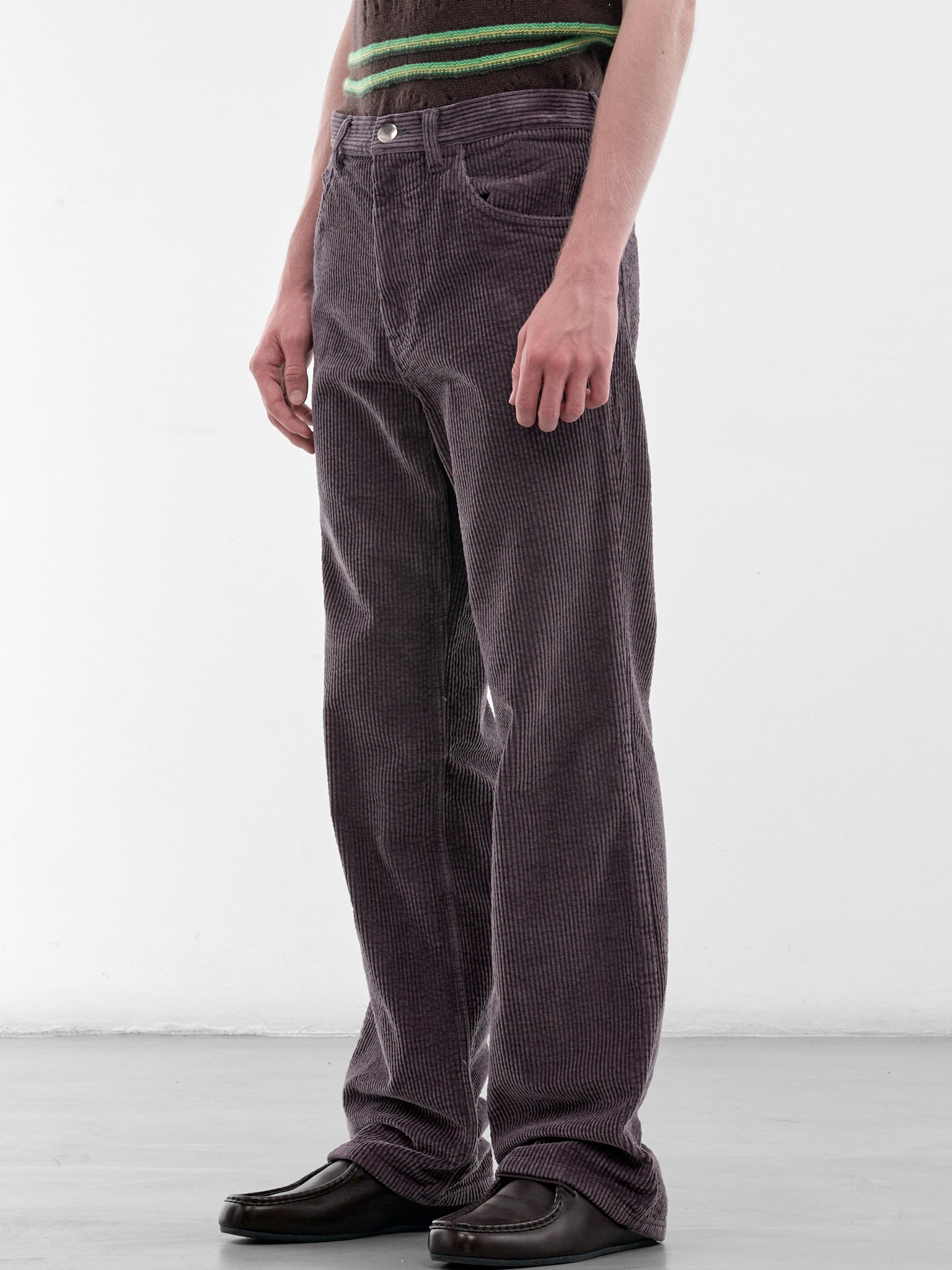Violet Corduroy Flared Pants (PUMU0354G0-USCZ28-VIOLET)