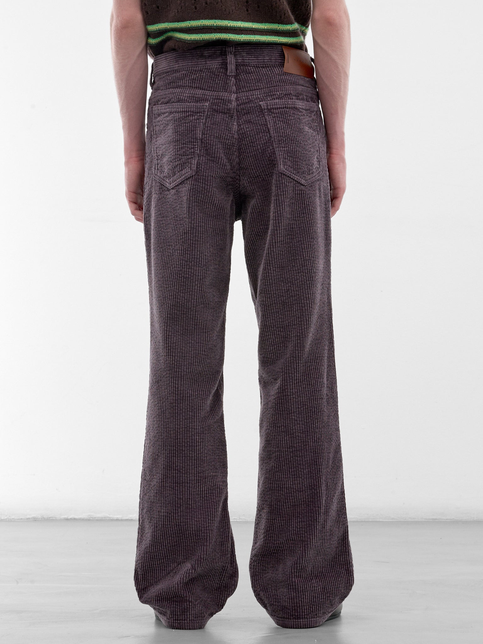 Violet Corduroy Flared Pants (PUMU0354G0-USCZ28-VIOLET)