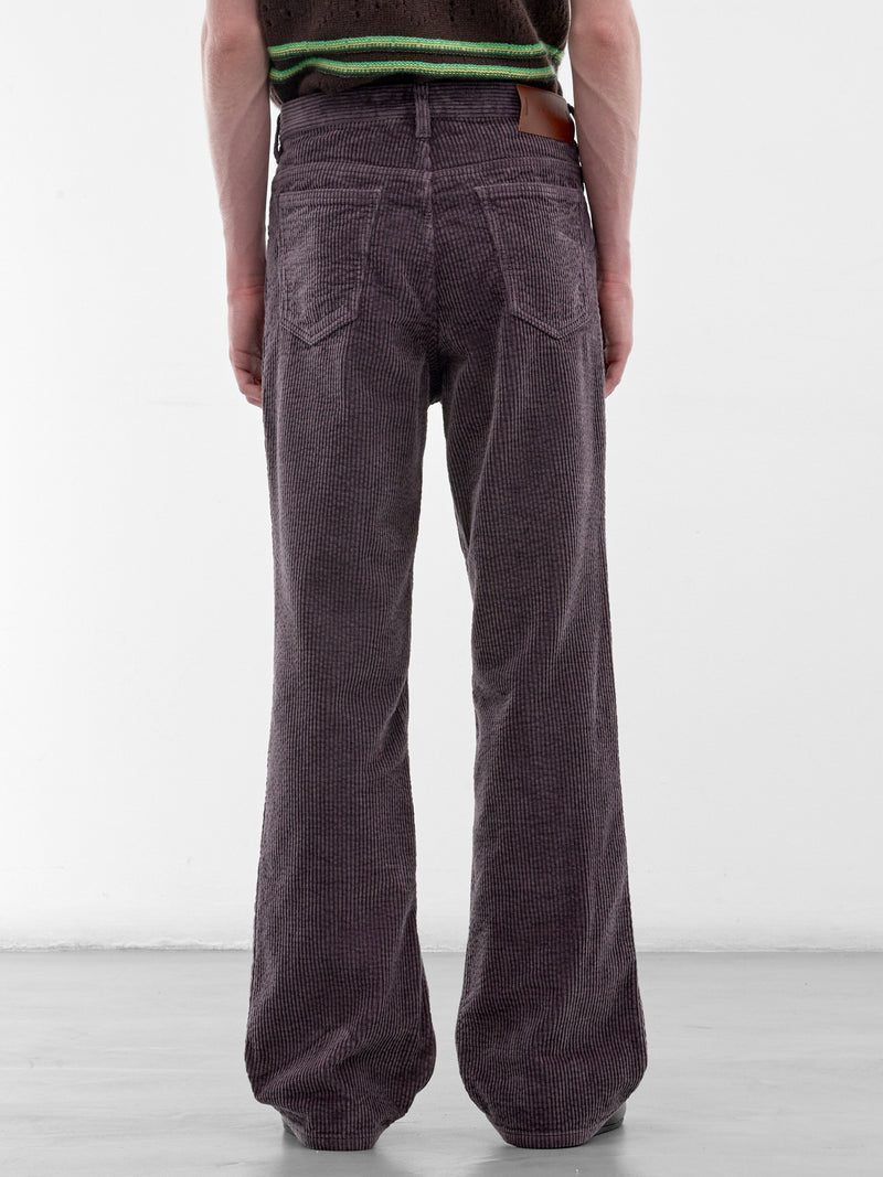 Violet Corduroy Flared Pants (PUMU0354G0-USCZ28-VIOLET)