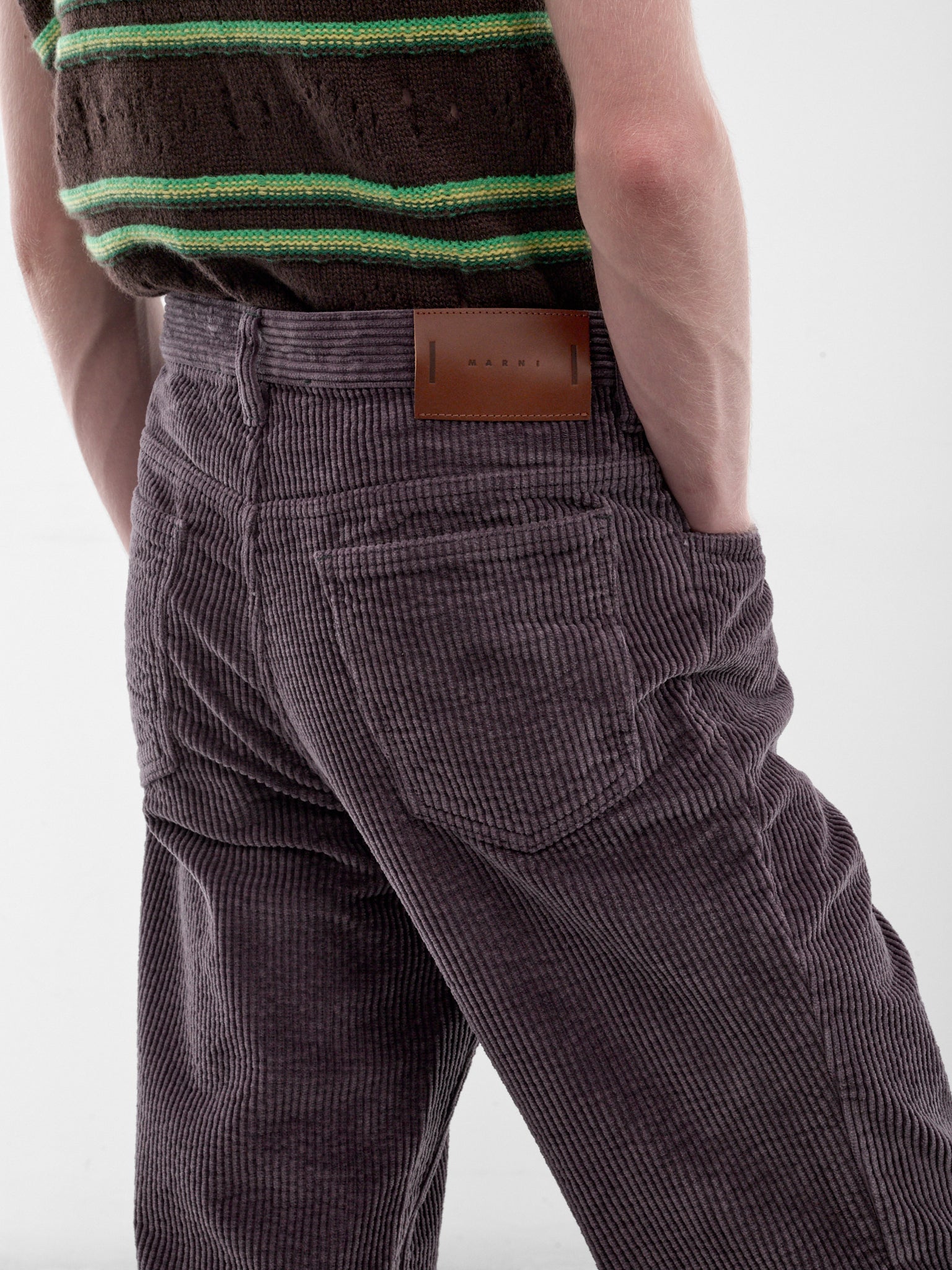 Violet Corduroy Flared Pants (PUMU0354G0-USCZ28-VIOLET)