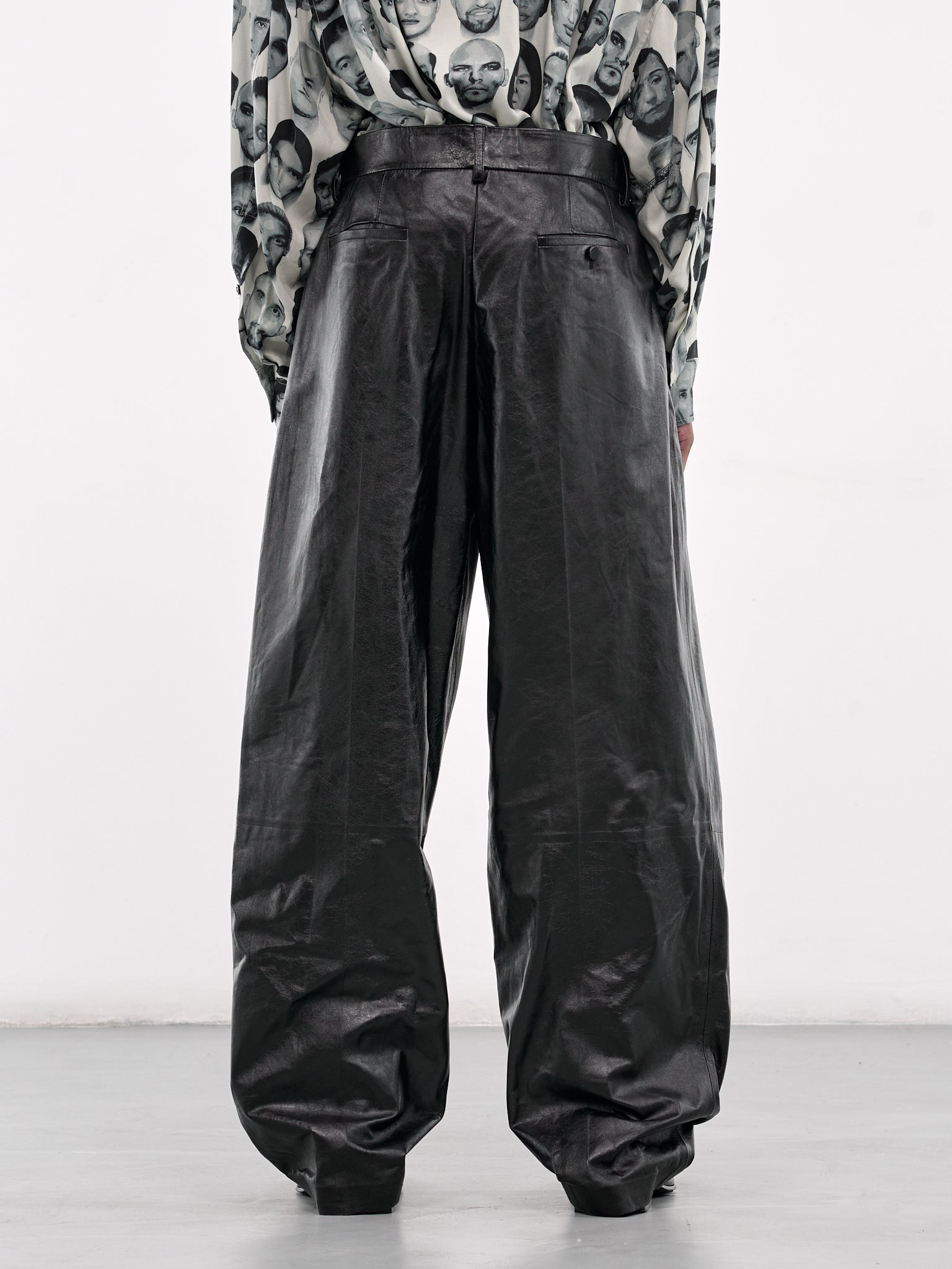 Wide Leg Leather Trousers (PUMY0032SU-ULA760-BLACK)