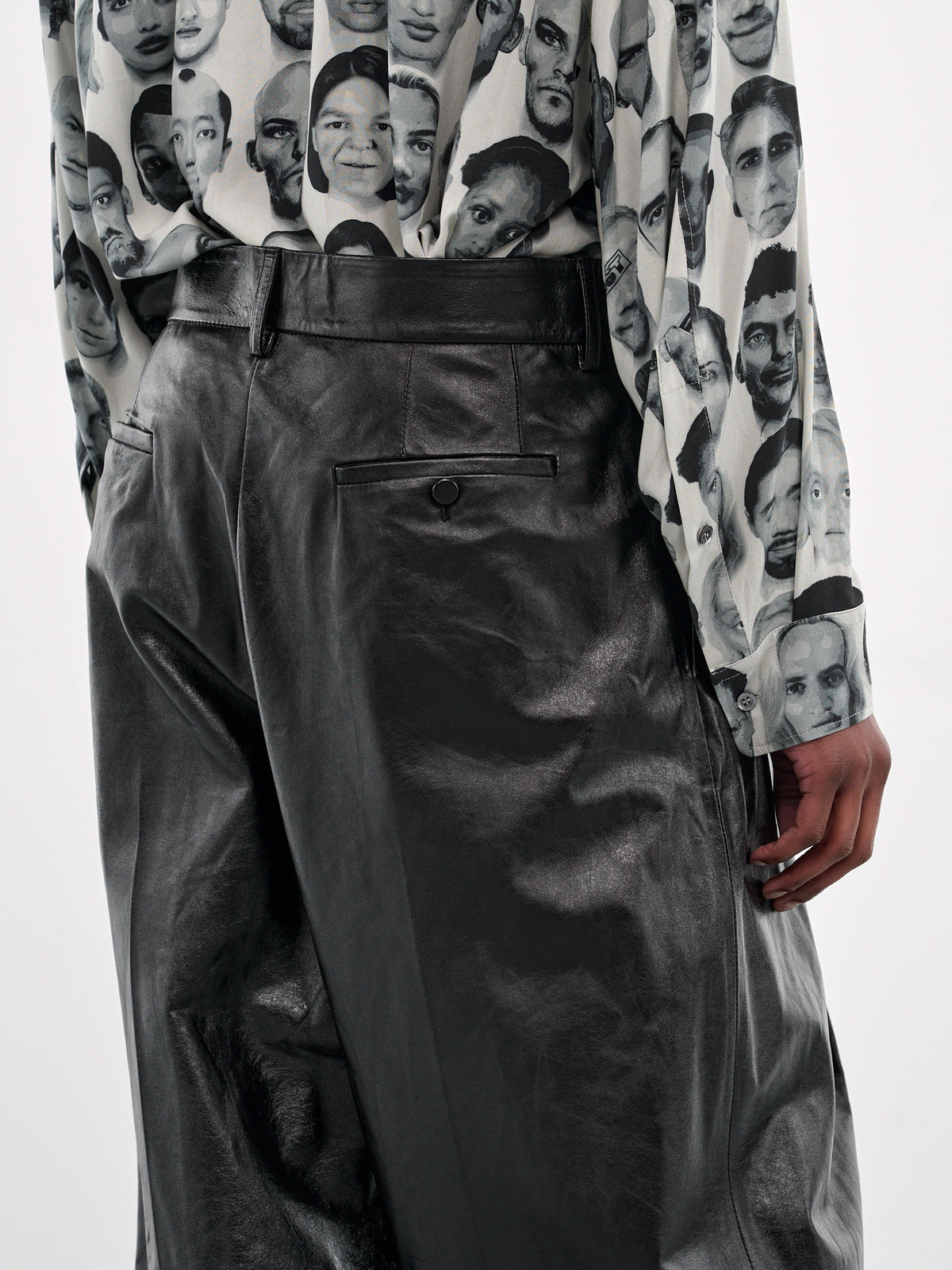 Wide Leg Leather Trousers (PUMY0032SU-ULA760-BLACK)