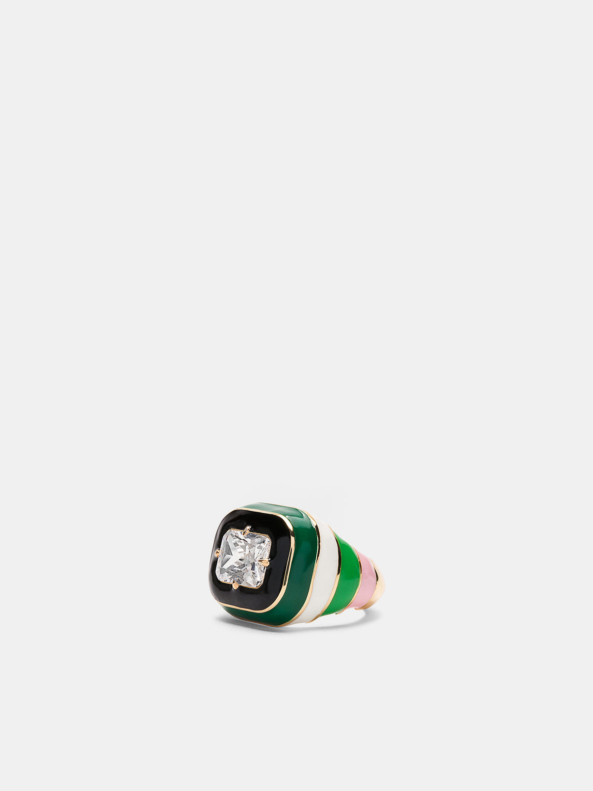 The Multi Enamel Ring (AN06PL-YELLOW-GOLD)