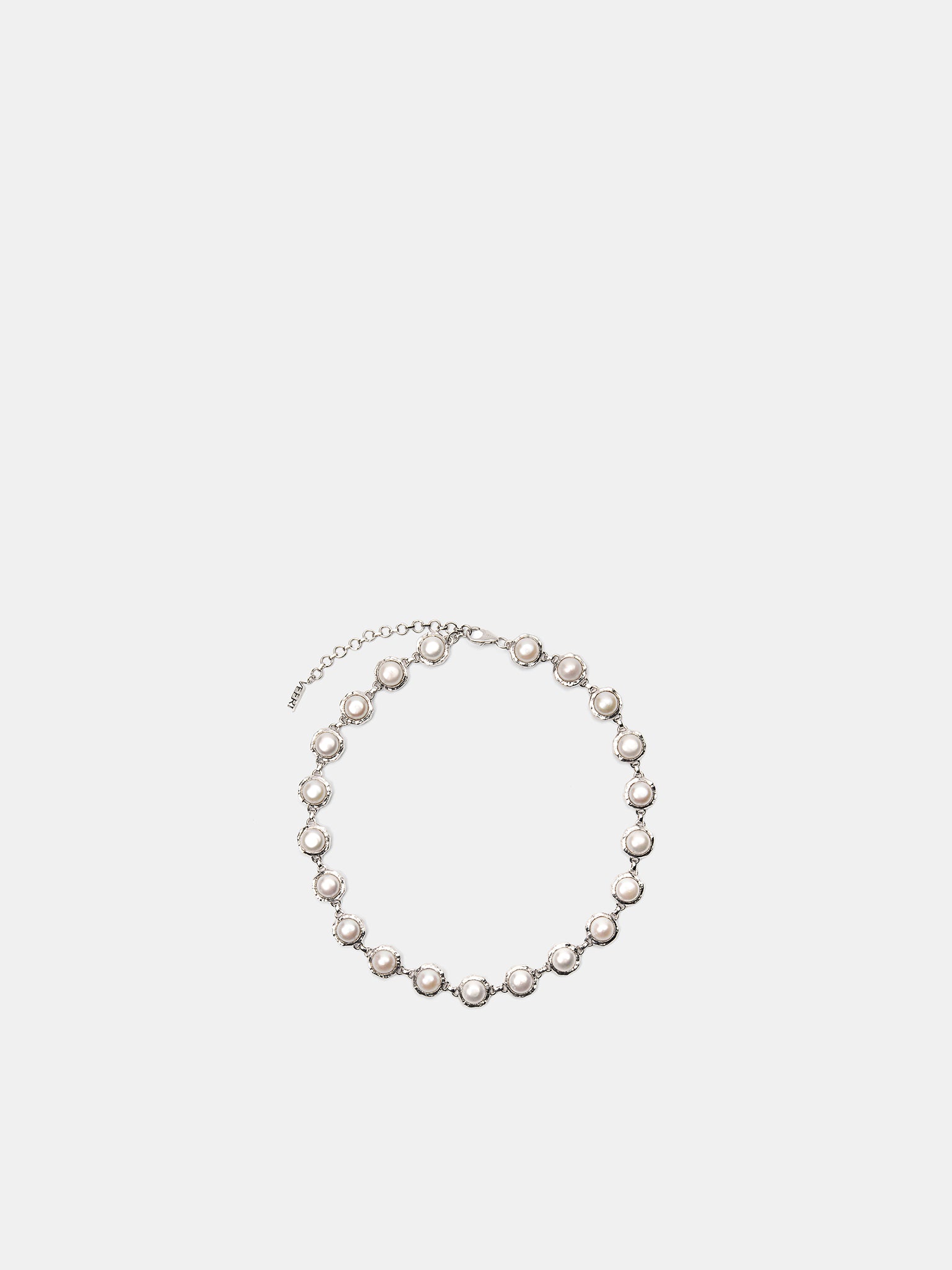 White Gold Pearl Circle Necklace (JLG0022WG-WHITE-GOLD)
