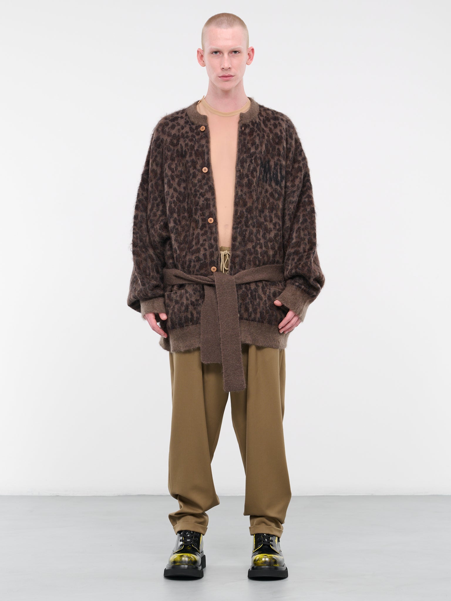 Stray Cardigan (Q58300681-69-BROWN-BLACK-POIS)