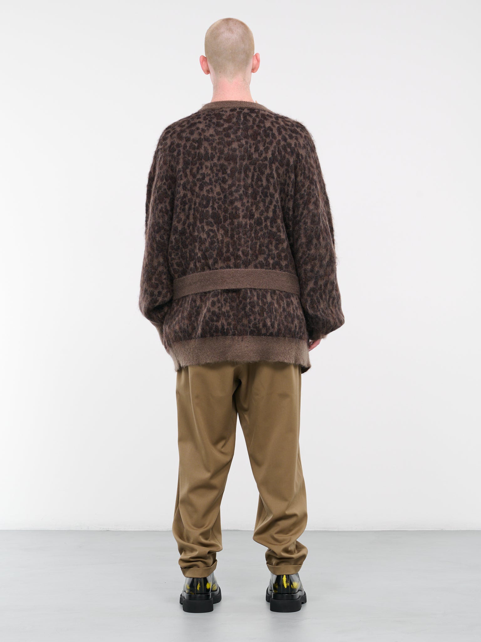 Stray Cardigan (Q58300681-69-BROWN-BLACK-POIS)