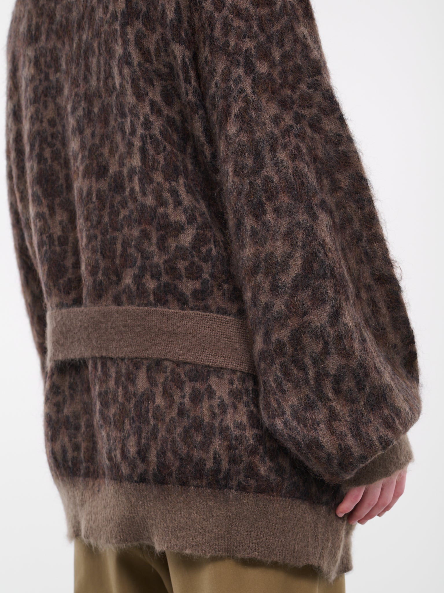 Stray Cardigan (Q58300681-69-BROWN-BLACK-POIS)