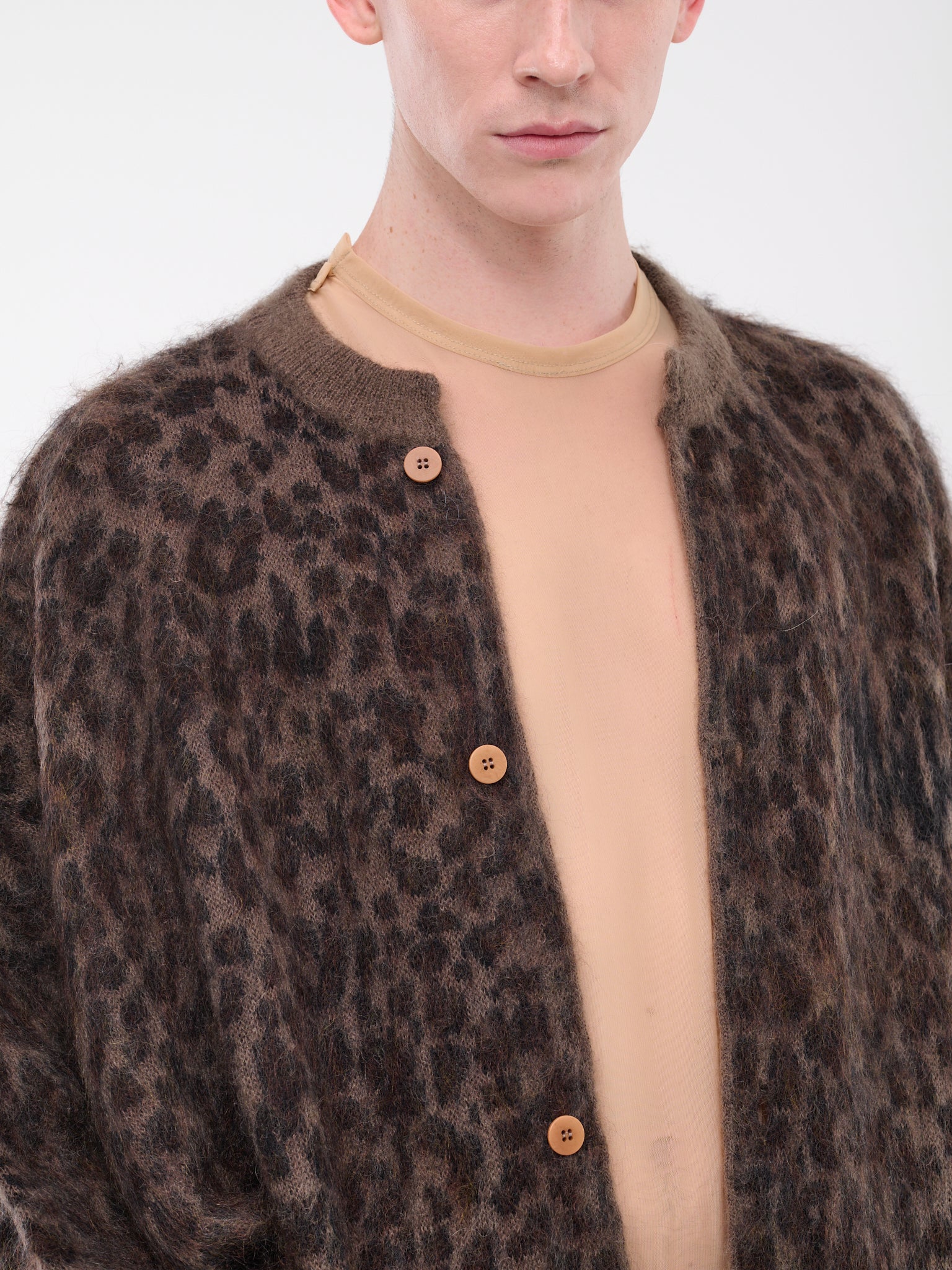 Stray Cardigan (Q58300681-69-BROWN-BLACK-POIS)