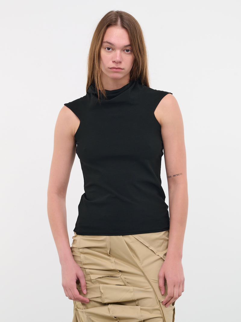 Cowl Neck Top (Q758KS-Q0009-BLACK)