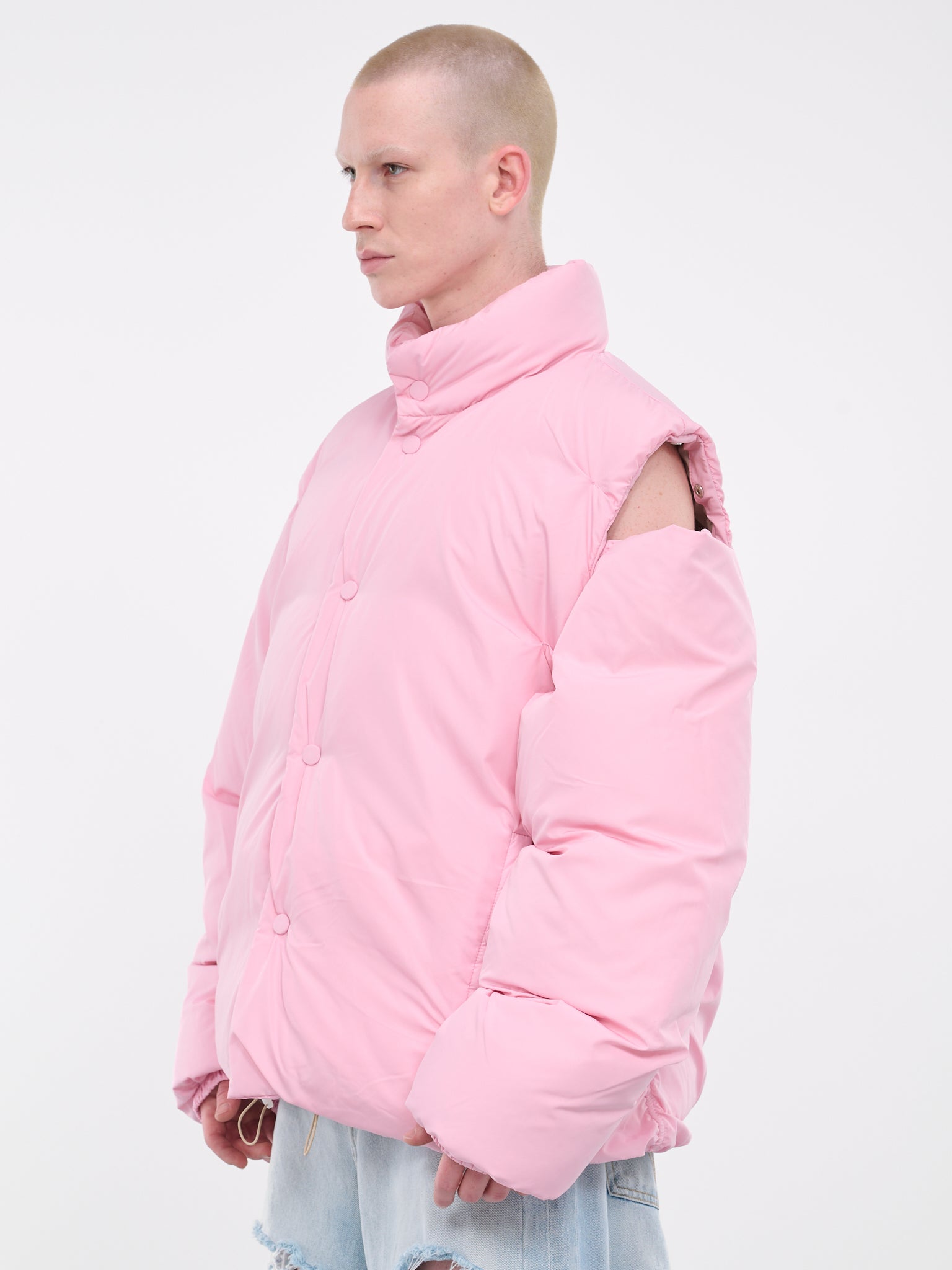 Slit Puffer Jacket (Q78011918-83-PROTESTA-PINK)