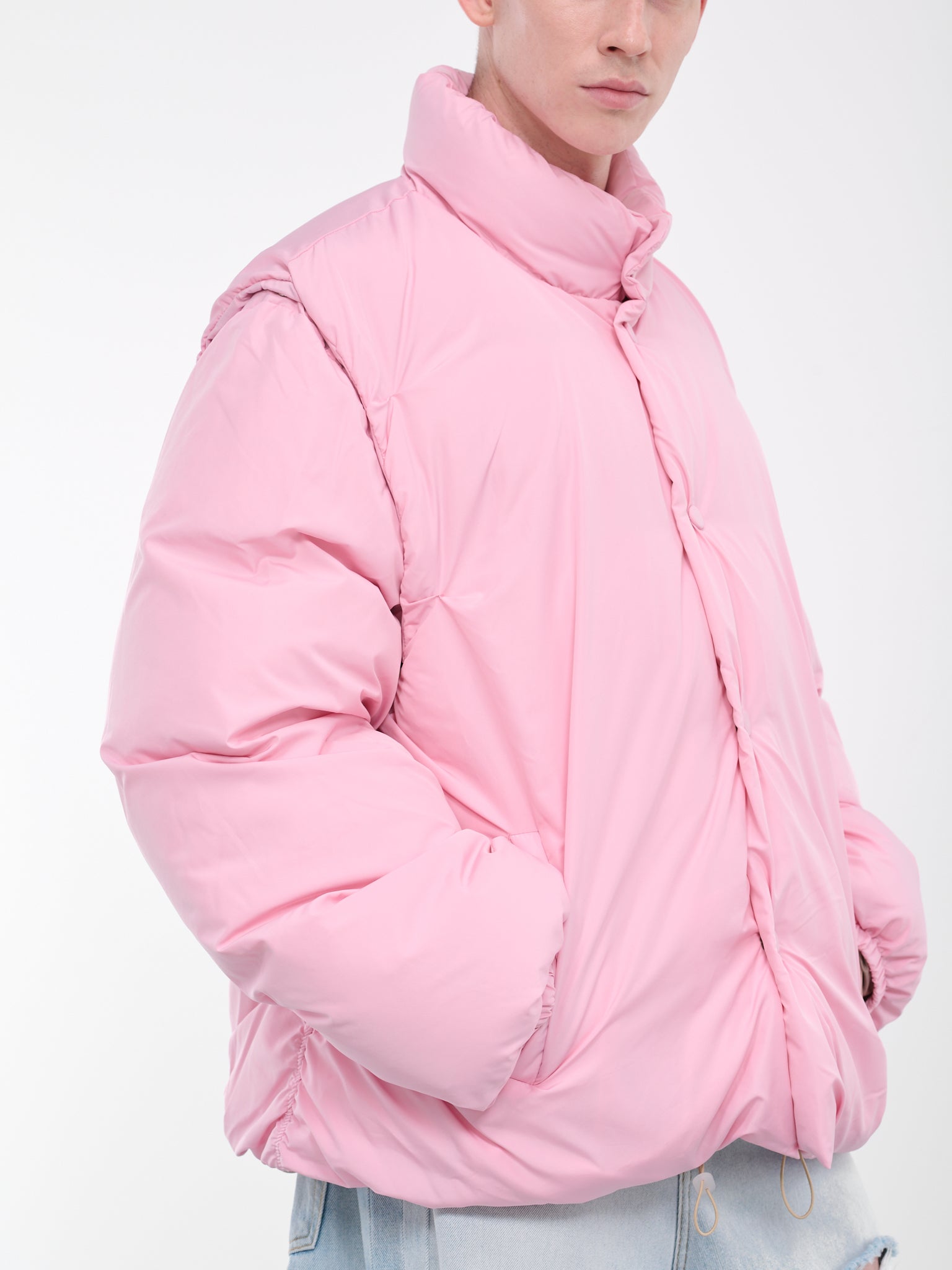 Slit Puffer Jacket (Q78011918-83-PROTESTA-PINK)