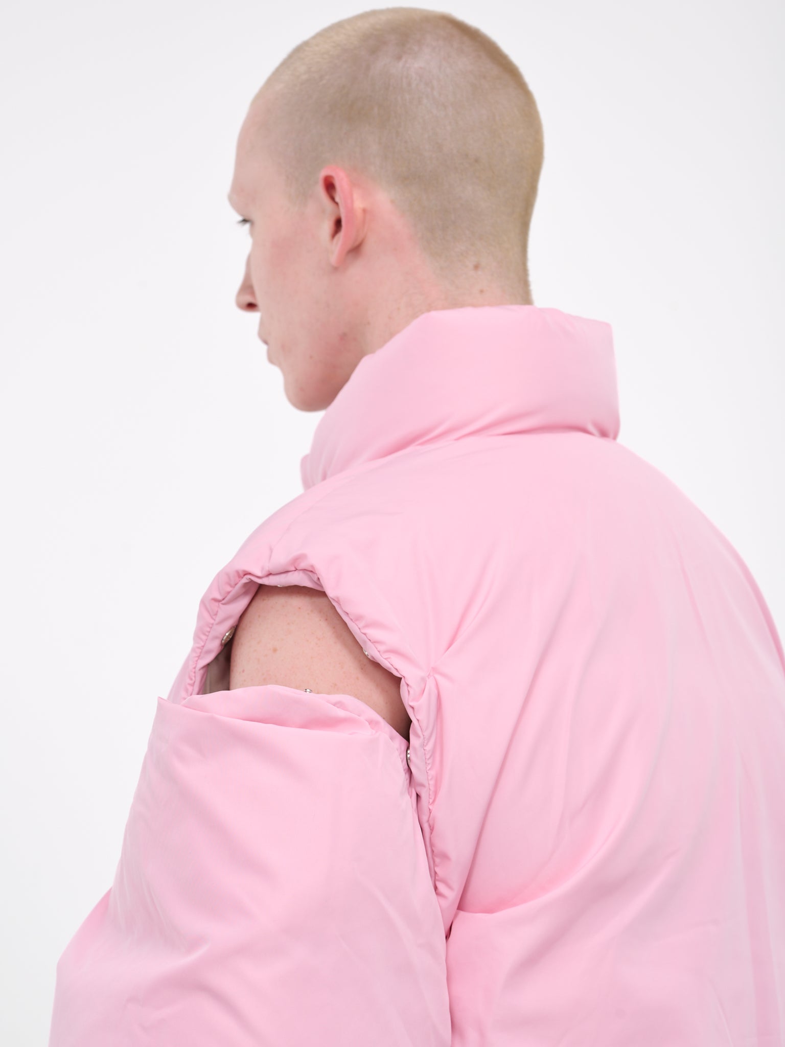 Slit Puffer Jacket (Q78011918-83-PROTESTA-PINK)