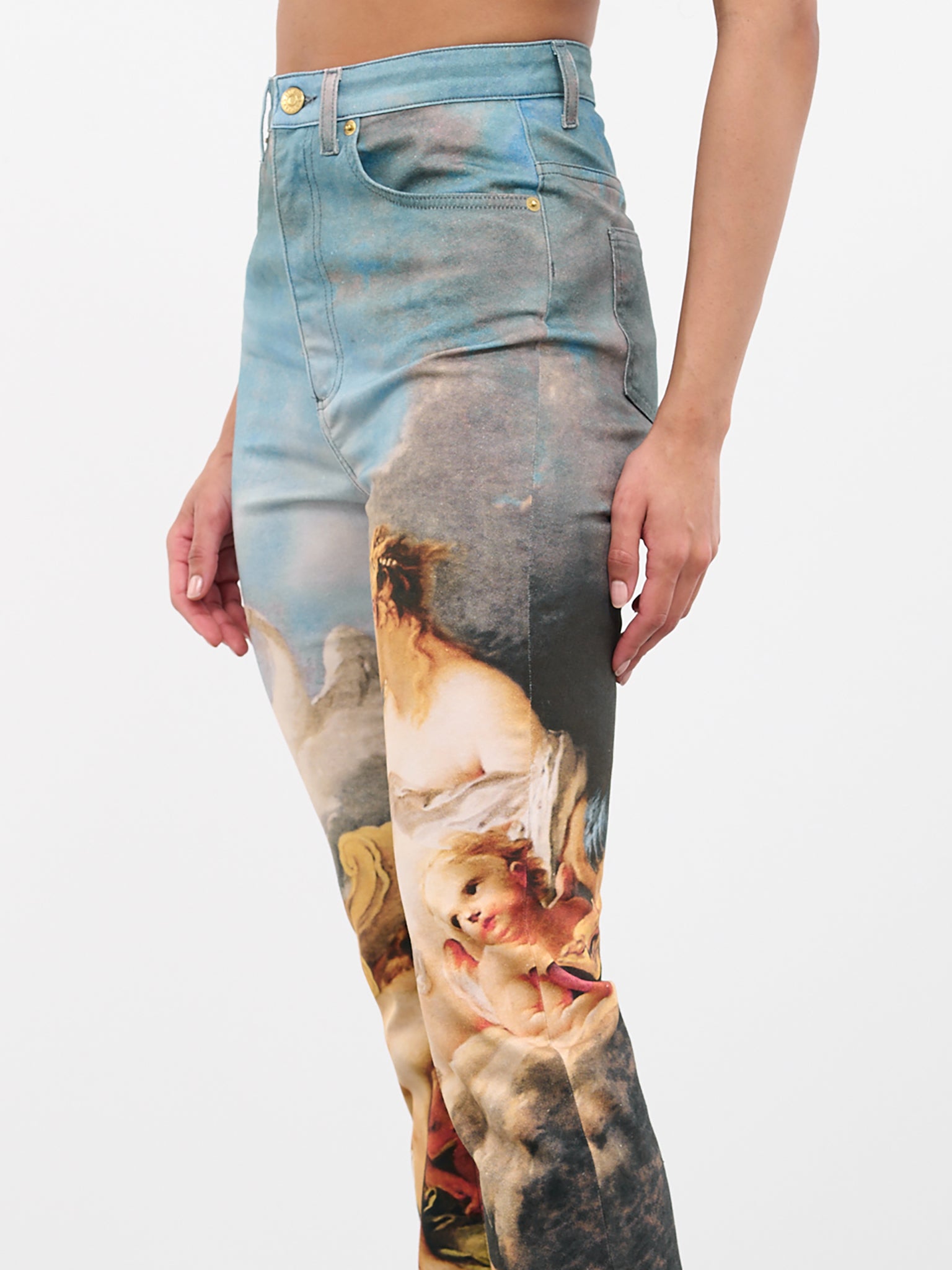 Renaissance Painting Jeans (QWJ233-DAG38-09000-MULTICOLOR)