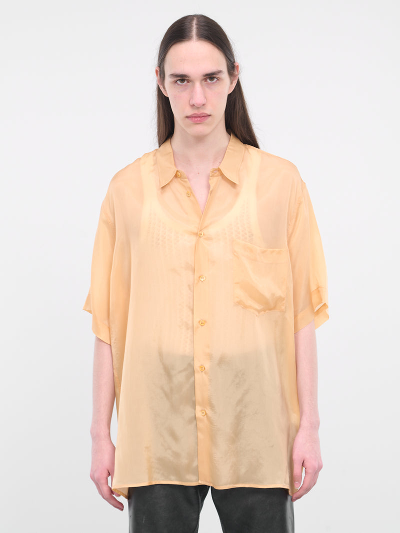 Cupro Short Sleeve Shirt (R28015915-53-ORANGE)