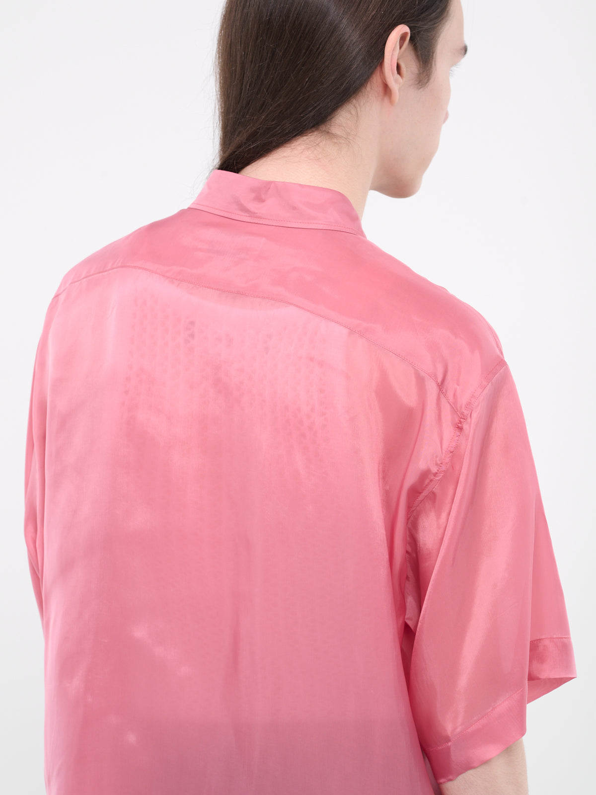 Cupro Short Sleeve Shirt (R28015915-54-PINK)