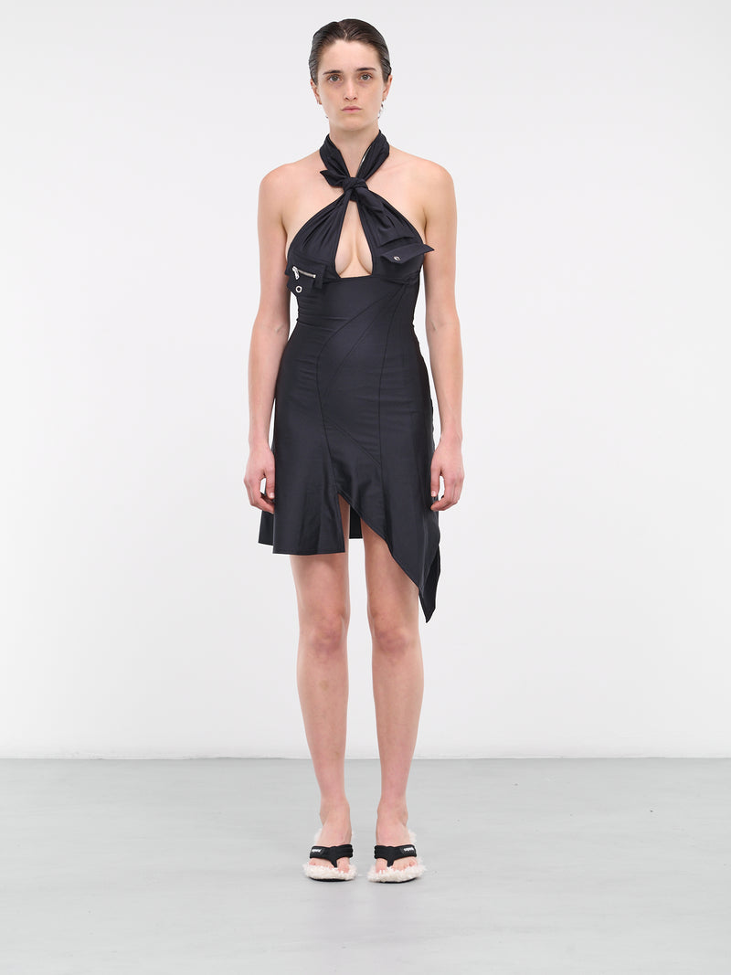 Racing Mini Dress (R73545-BLACK)