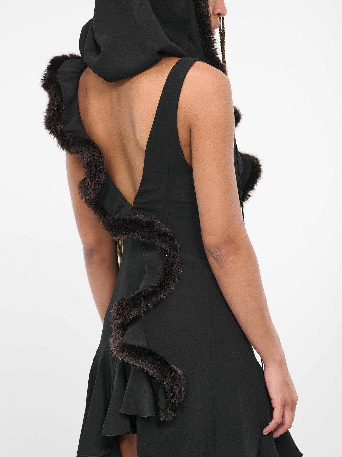 Hooded Dress (R75026-BLACK)