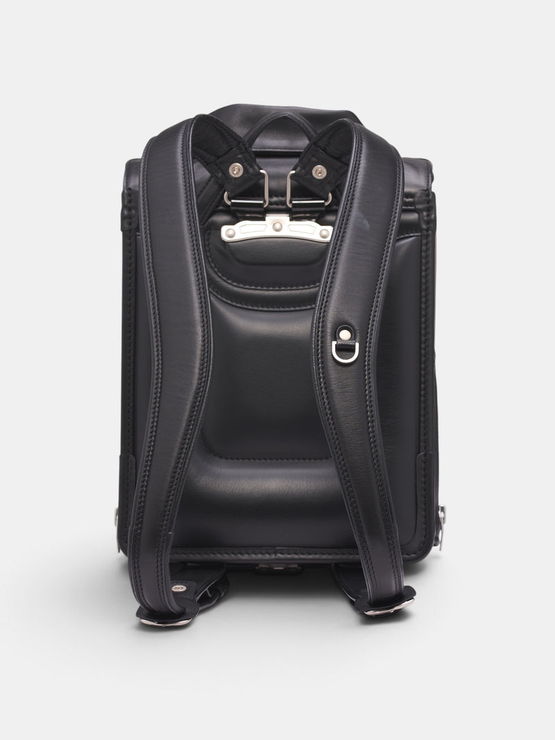 Black Roundrider Randoseru Backpack (RANDOSERU-BLACK)