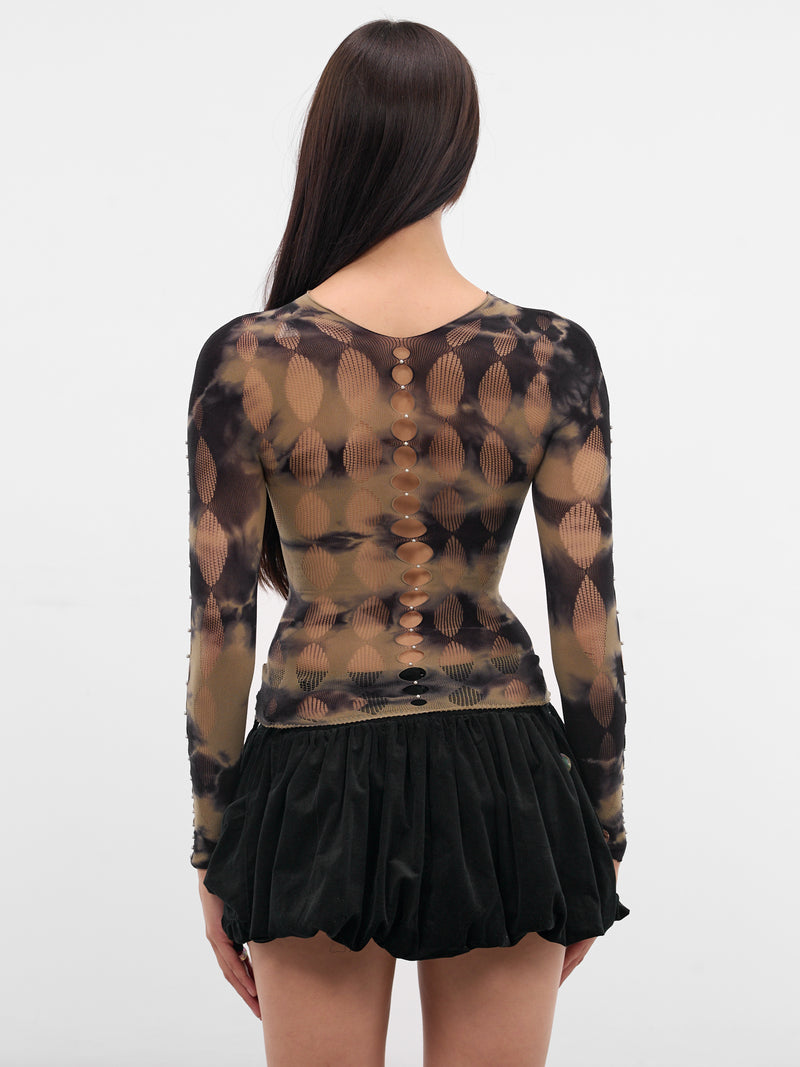 Tie-Dye Cut-Out Long Sleeve (RAW24JW01O-SAGE-ONYX)