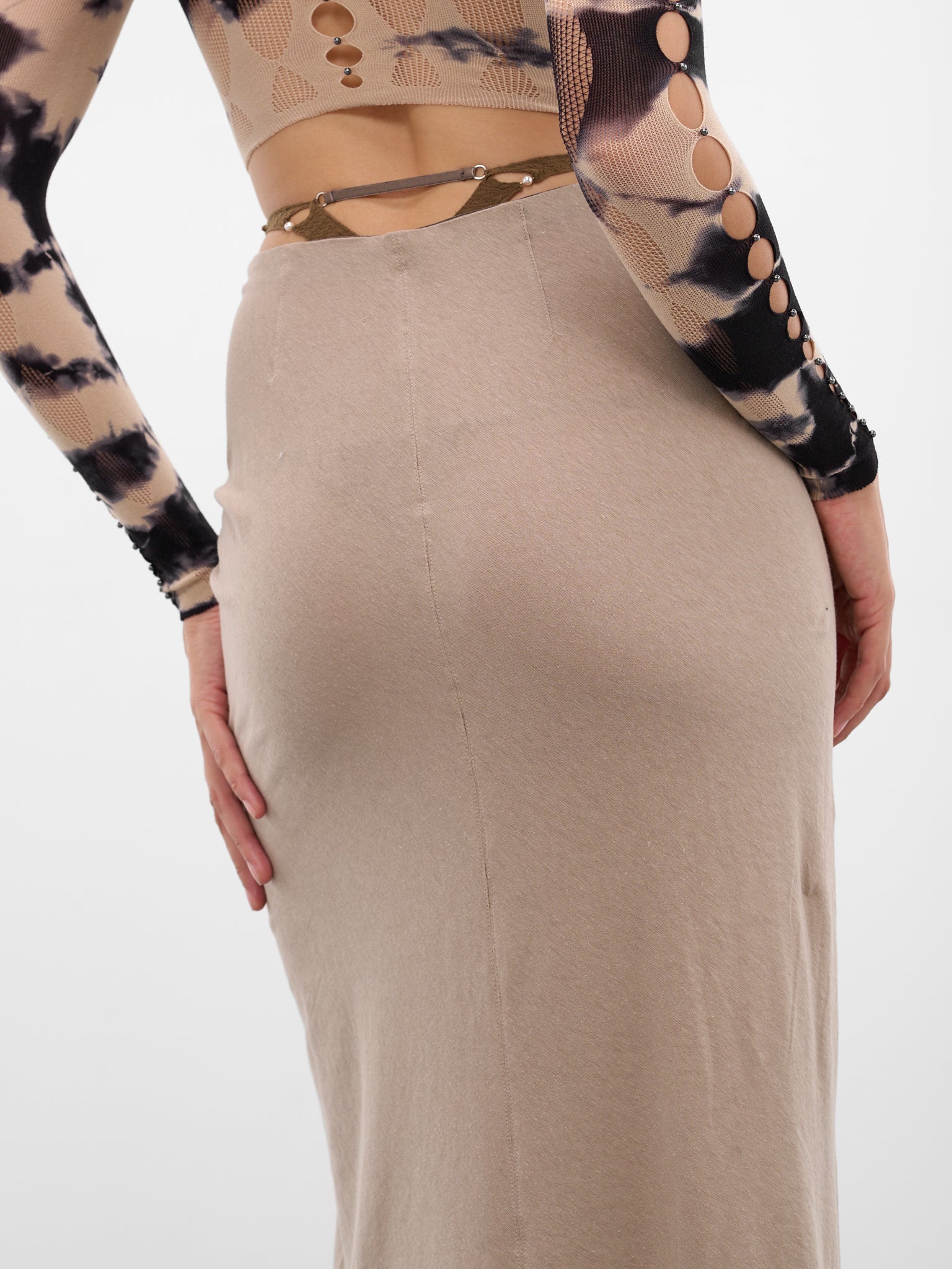 Ficelle Linen-Cotton G-String Skirt (RAW25WV02F-FICELLE)