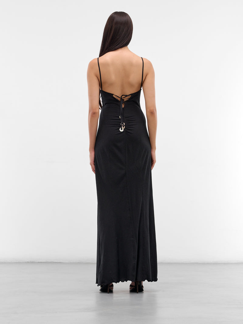 Onyx Linen-Cotton Cut-Out Maxi Dress (RAW25WV04O-ONYX)