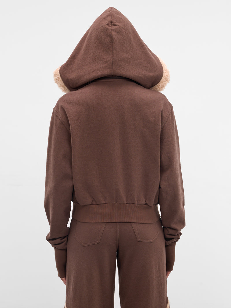 Chocolate Detachable Hood Bomber Jacket (RAW25WV12C-CHOCOLATE)