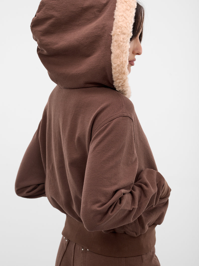 Chocolate Detachable Hood Bomber Jacket (RAW25WV12C-CHOCOLATE)