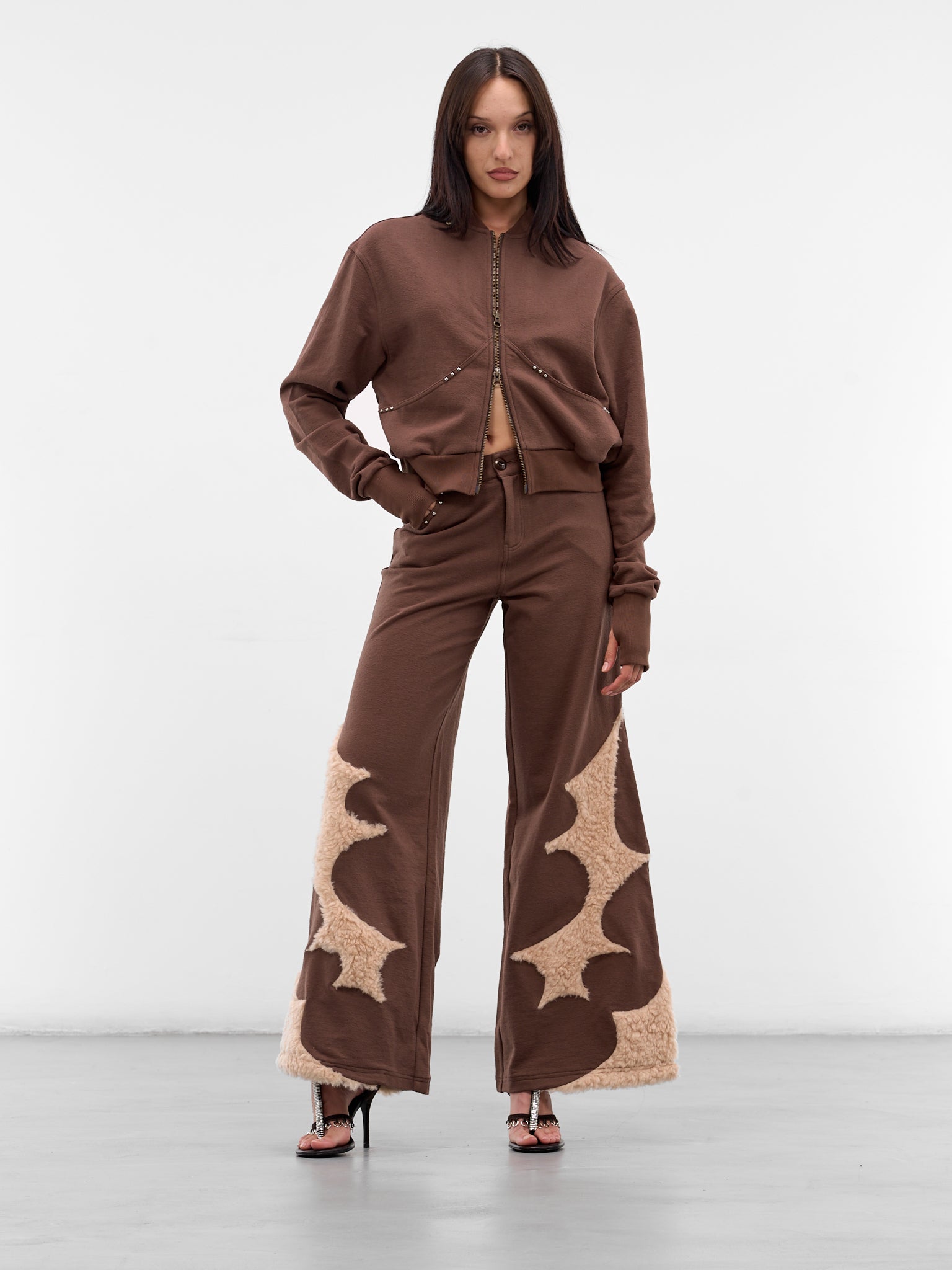 Chocolate Flared Baggy Lounge Pants (RAW25WV13C-CHOCOLATE)
